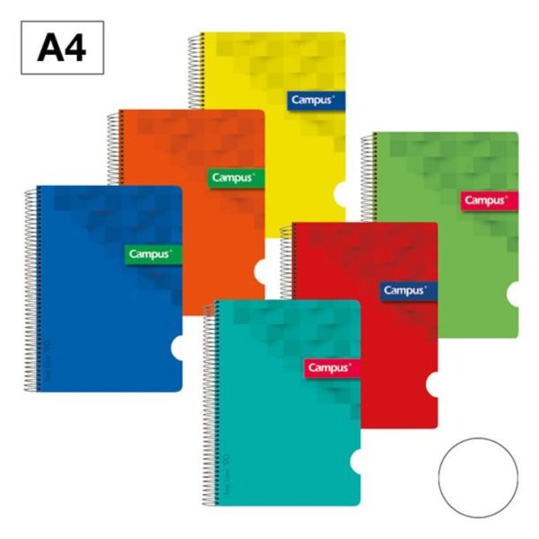Bloc espiral tapa polipropileno campus a4 Liso