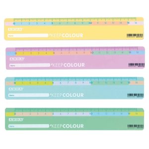 REGLA 16CM  COLOR PASTEL