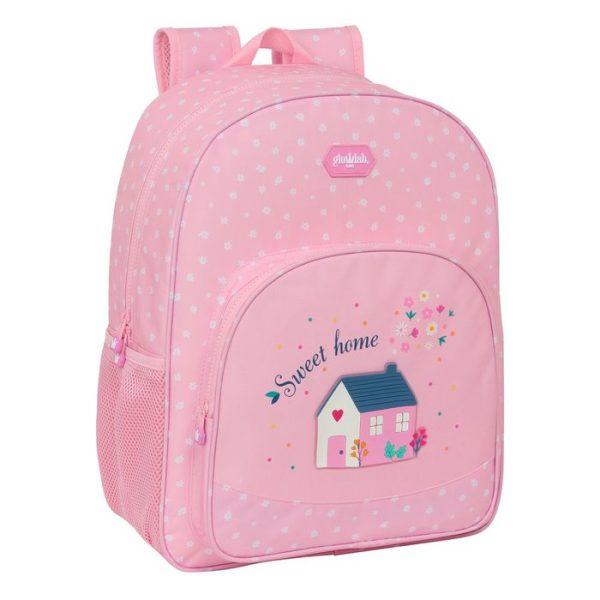 Mochila Junior adaptable a carroSweet Home rosa Safta