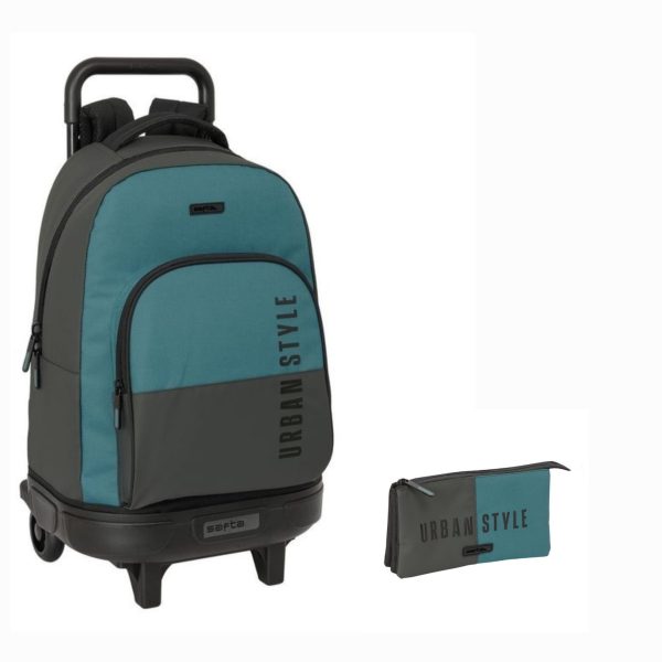 Mochila con carro extraíble + estuche triple Urban Style