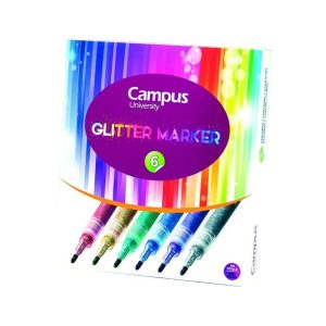Rotulador Glitter Campus 6 colores